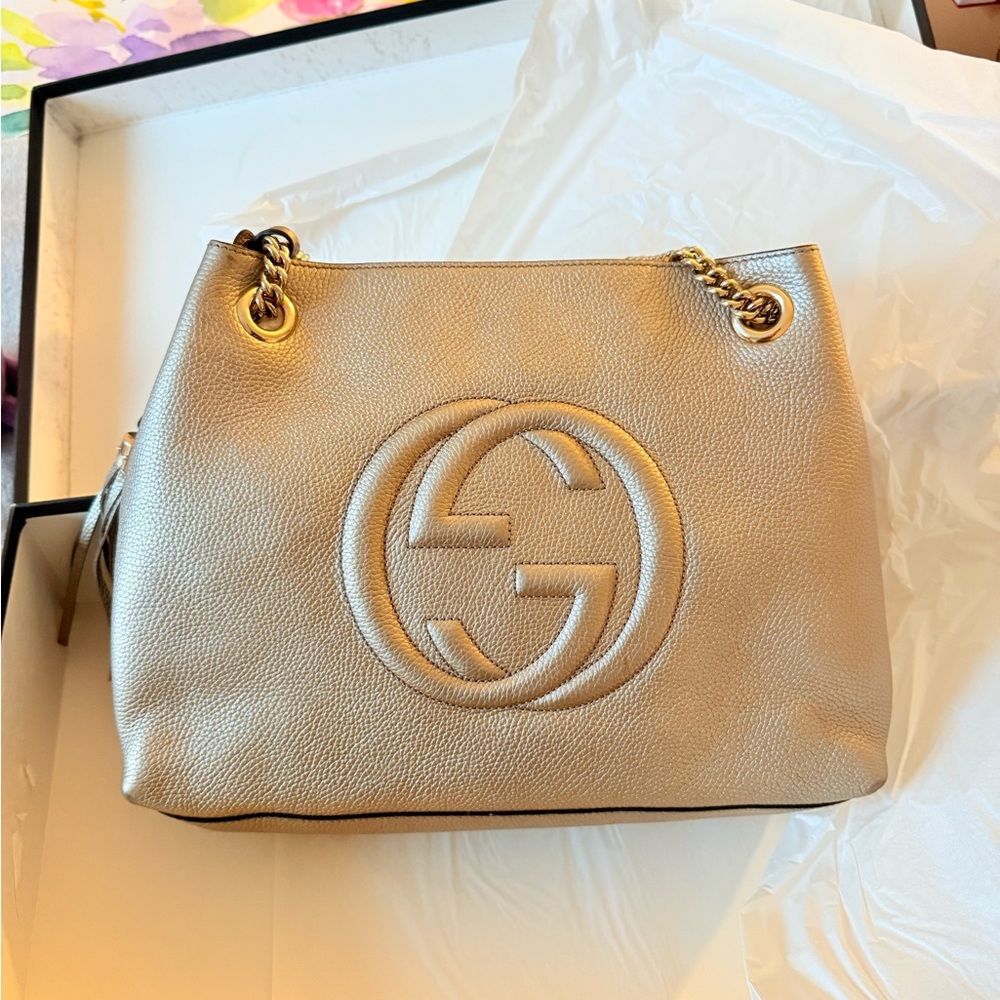 Gucci Metallic Gold Shoulder Bag